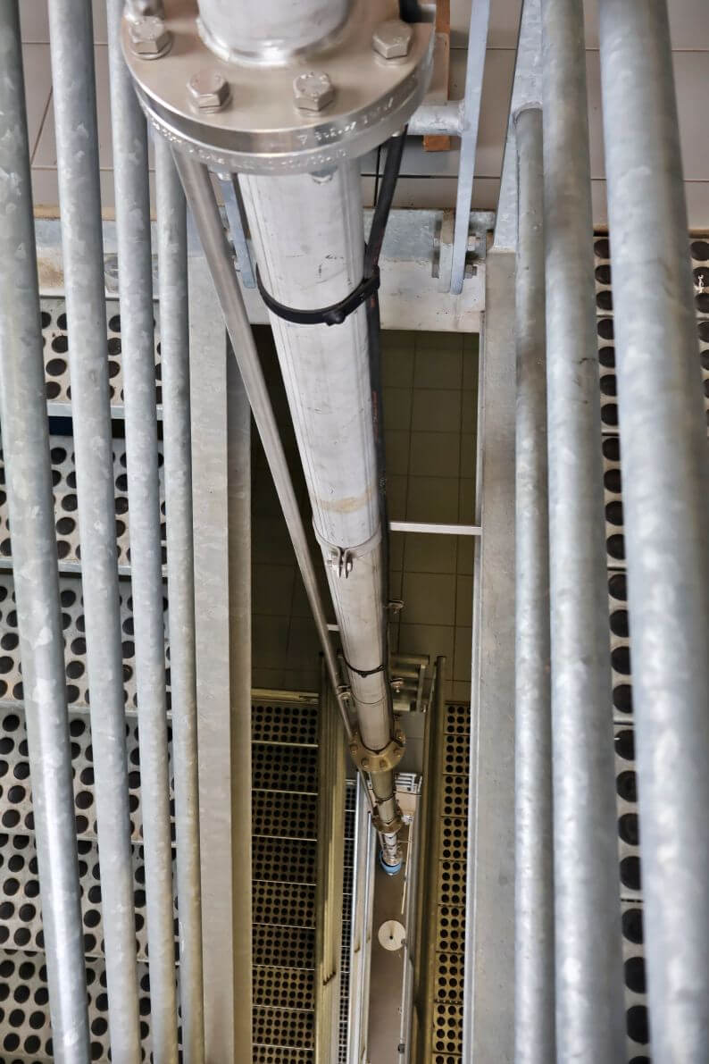 Waterwinput ter demonstratie in het zuiveringsgebouw.